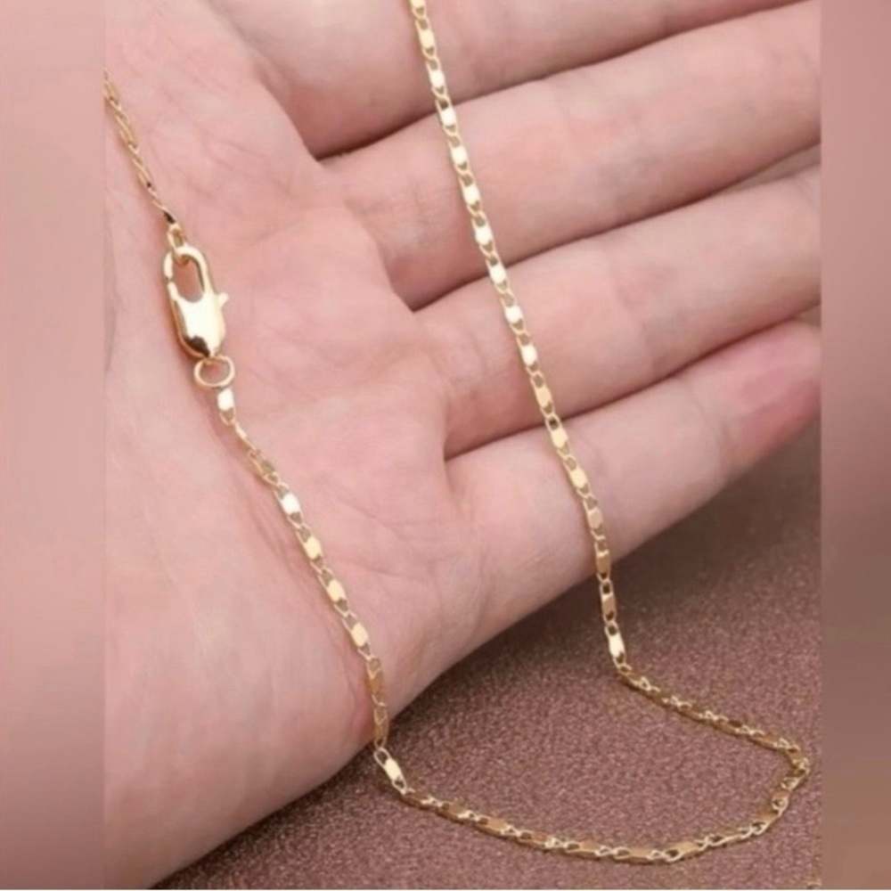 14K Gold Italian 2MM Flat Chain - 16"